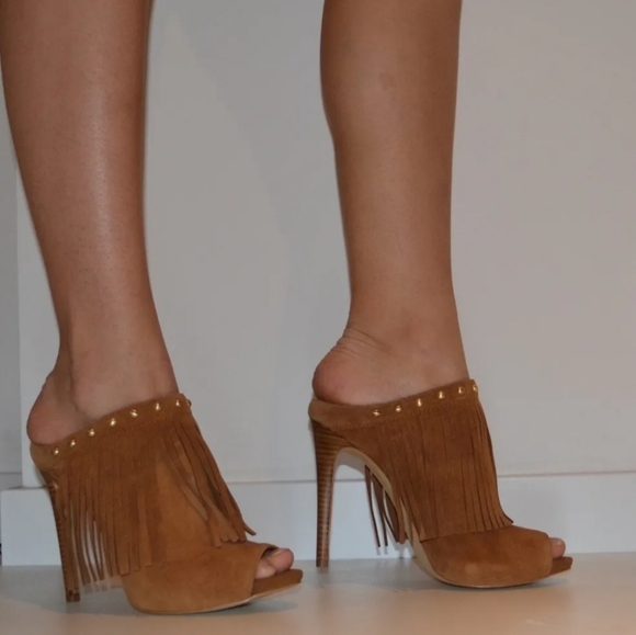 GUESS Mules Brown Suede size 6 - Picture 2 of 6